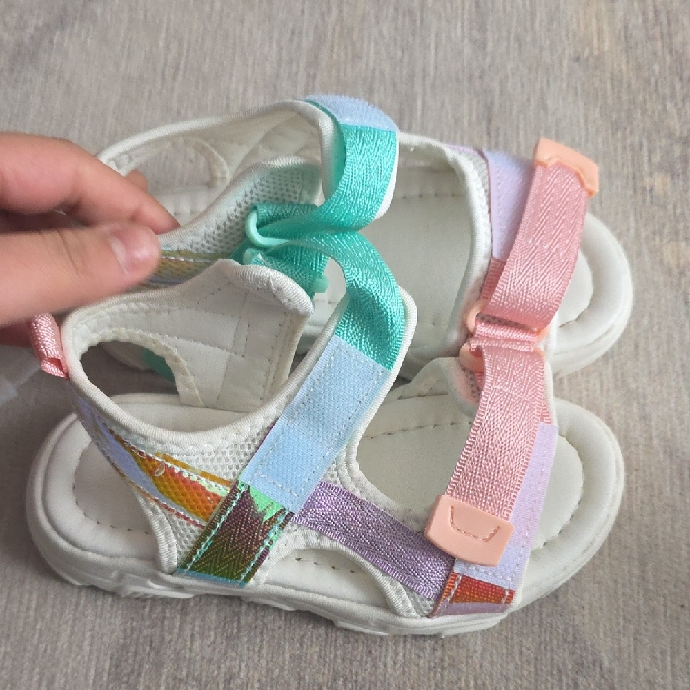 Kids Multicolor Pastel Strap Sandals